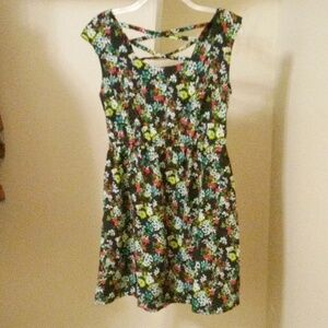 Black and floral summer dress